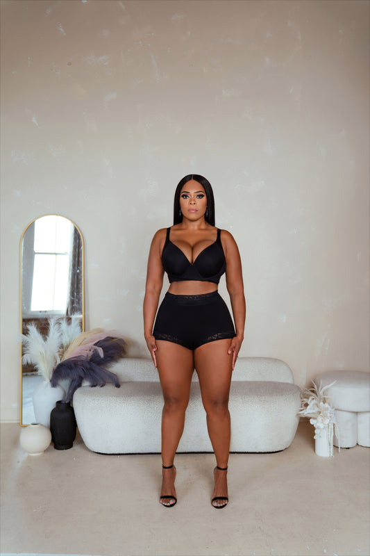 LACE TUMMY COMPRESSION BUTT LIFT BRIEFS