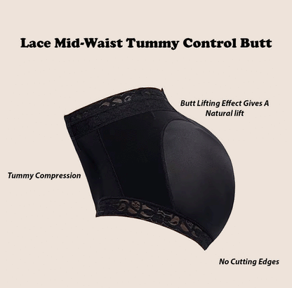 LACE TUMMY COMPRESSION BUTT LIFT BRIEFS